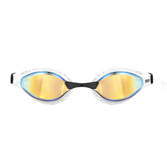 Arena Air Speed Mirror Racing Yellow Copper White Men's Swimming Goggles Alternate 1