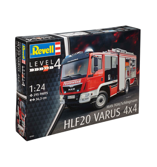 Revell MAN TGM / Schlingmann HLF 20 VARUS 4x4 Fire Truck Rescue Vehicle Model Kit 1:24 07452