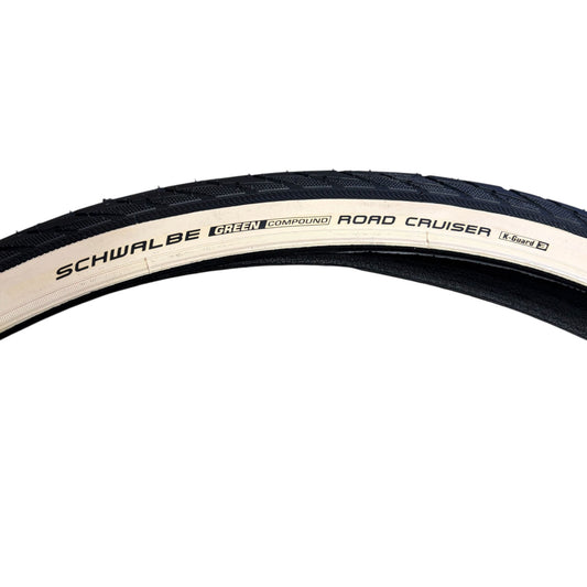 Schwalbe Road Cruiser K-Guard TwinSkin Whitewall Green 700c Bike Tyre