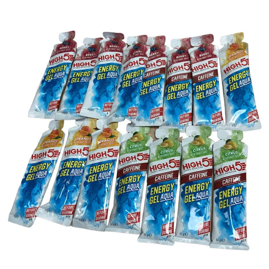 High5 Energy Gel Aqua Mixed Flavours Box of 15
