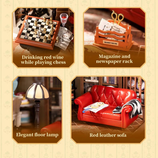 Rolife Catherine’s Living Room DIY Miniature House DG175 3D Puzzle Alternate 8
