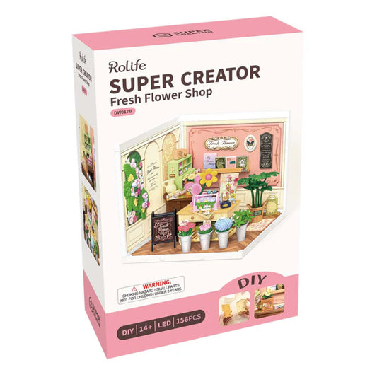 Rolife Fresh Flower Shop Super Creator DIY Miniature House DW017B 3D Puzzle Alternate 1