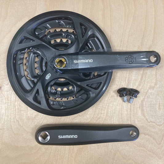 Shimano M371 Square Taper 48/36/26T 175mm 8 Speed Bike Triple Chainset