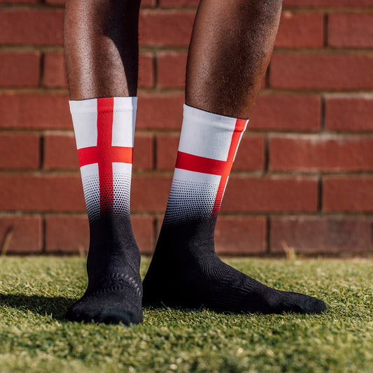 Sox Footwear England Flag Black Premium Crew Men's Cycling Socks Alternate 1