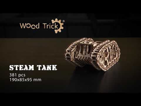 Wood Trick Steam Tank Wooden Model 3D Puzzle WDTK030