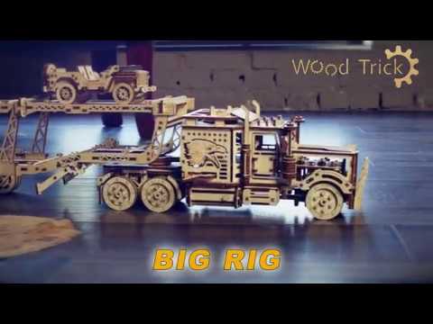 Wood Trick Big Rig American Truck Wooden Model 3D Puzzle WDTK007
