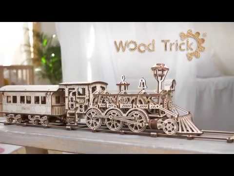 Wood Trick Locomotive R17 Steam Train Wooden Model 3D Puzzle WDTK022