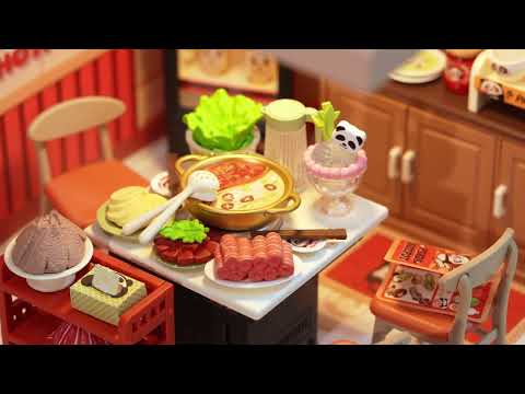 Rolife Panda Hot Pot DIY Miniature House 3D Puzzle DW020