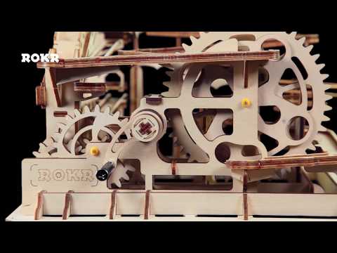 ROKR Marble Parkour Big Funnel Marble Run LG501 Wooden 3D Puzzle