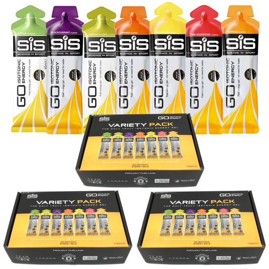 SIS Go Isotonic Sports Energy Gels 60ml - Variety Box Mixed Flavours