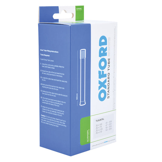 Oxford 26x1.5-2.1" 26 Inch Schrader Valve Bike Inner Tube 60mm Valve