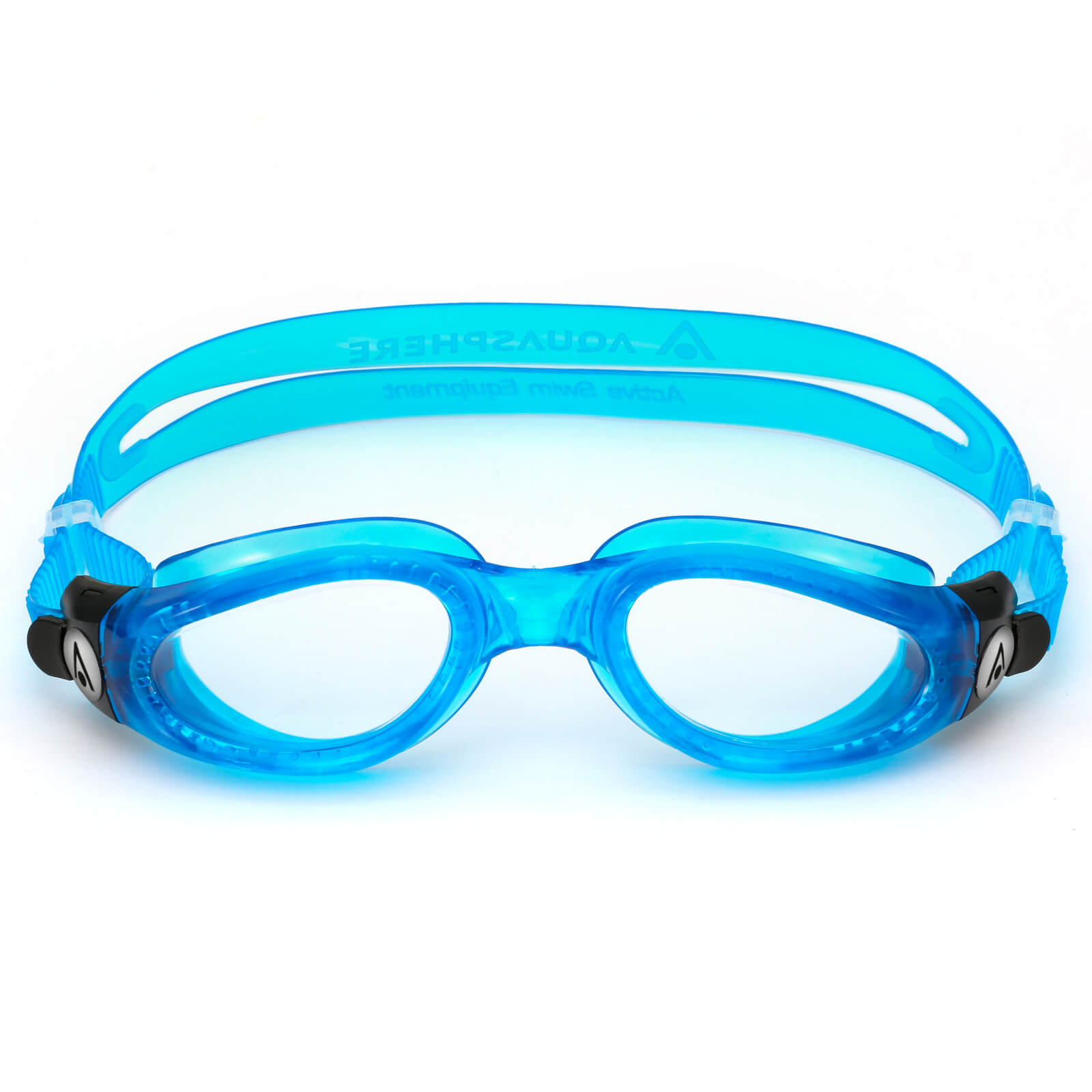 Men's Swimming Goggles Aqua Sphere Kaiman Adult Fitness Pool Light Blue - Clear Alternate 1
