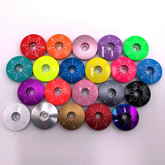 Supacaz Star Capz Bike Headset Top Cap Oil Slick Alternate 2