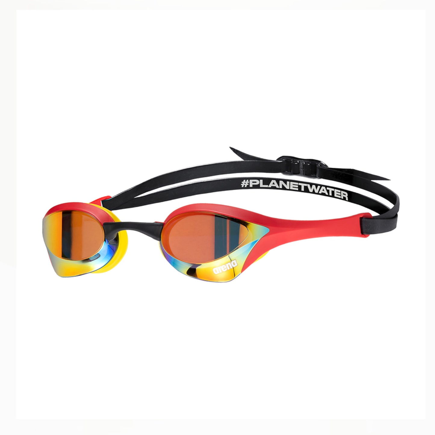 Arena Cobra Ultra Swipe Mirror Racing Gold Red Men's Swimming Goggles