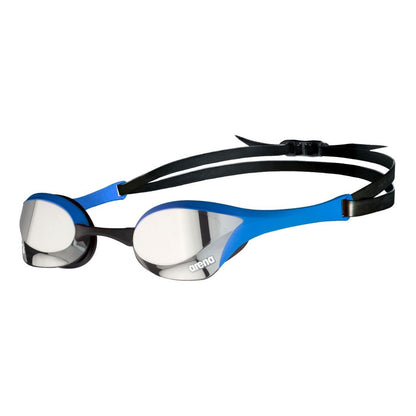 Arena Cobra Ultra Swipe Mirror Racing Unisex Men's Swimming Goggles Silver Blue