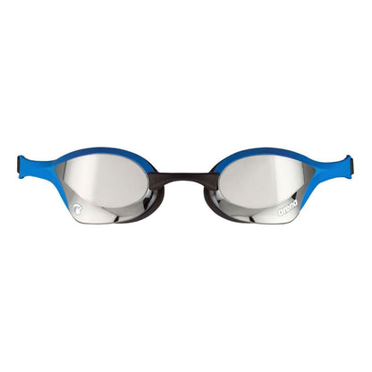 Arena Cobra Ultra Swipe Mirror Racing Unisex Men's Swimming Goggles Silver Blue Alternate 1