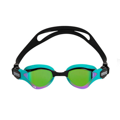 Arena Cobra Tri Swipe Mirror Training Emerald Peacock Men's Swimming Goggles Alternate 1