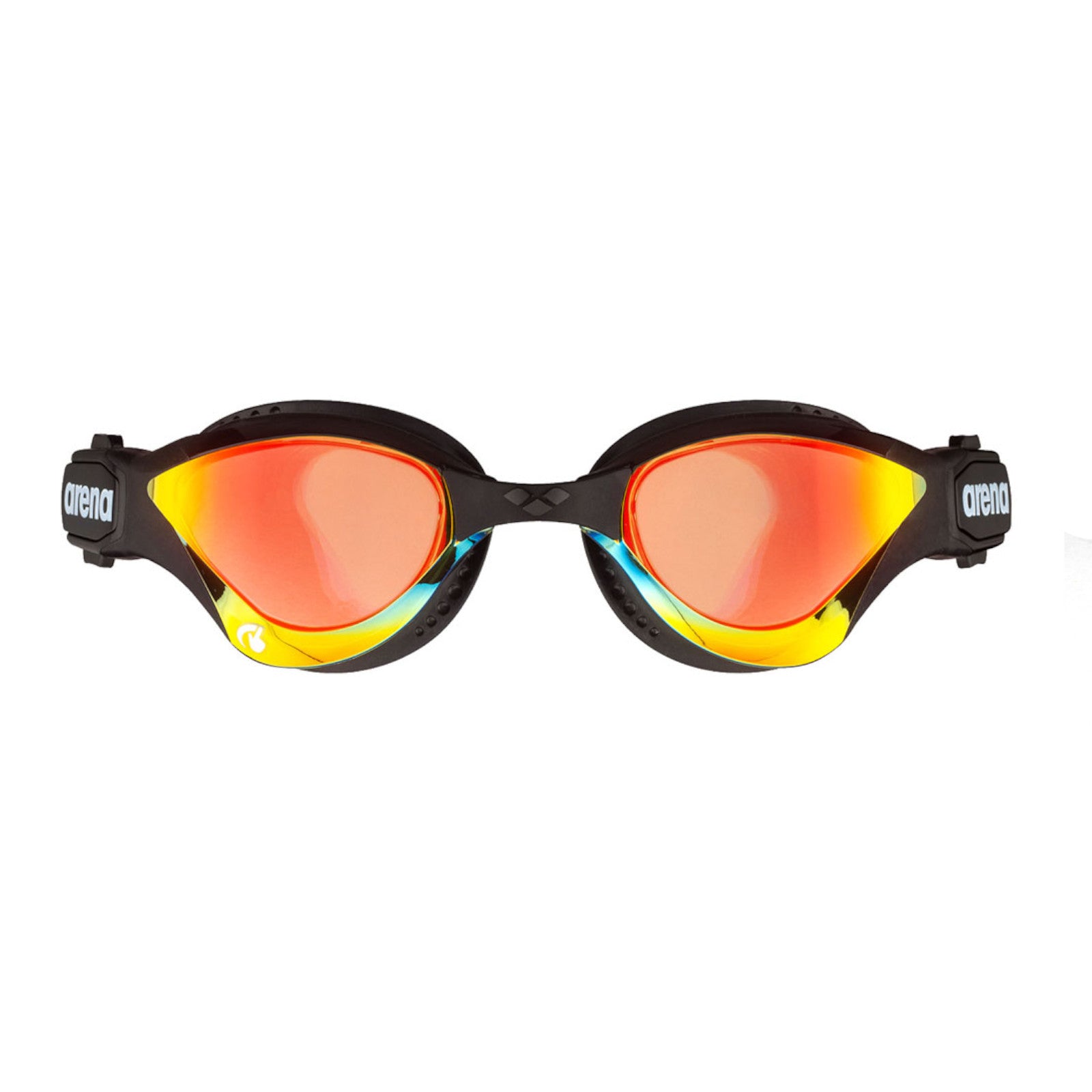 Arena Cobra Tri Swipe Mirror Training Yellow Copper Black Men's Swimming Goggles Alternate 1