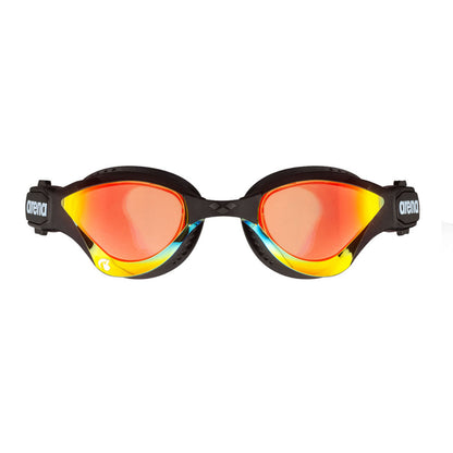Arena Cobra Tri Swipe Mirror Training Yellow Copper Black Men's Swimming Goggles Alternate 1