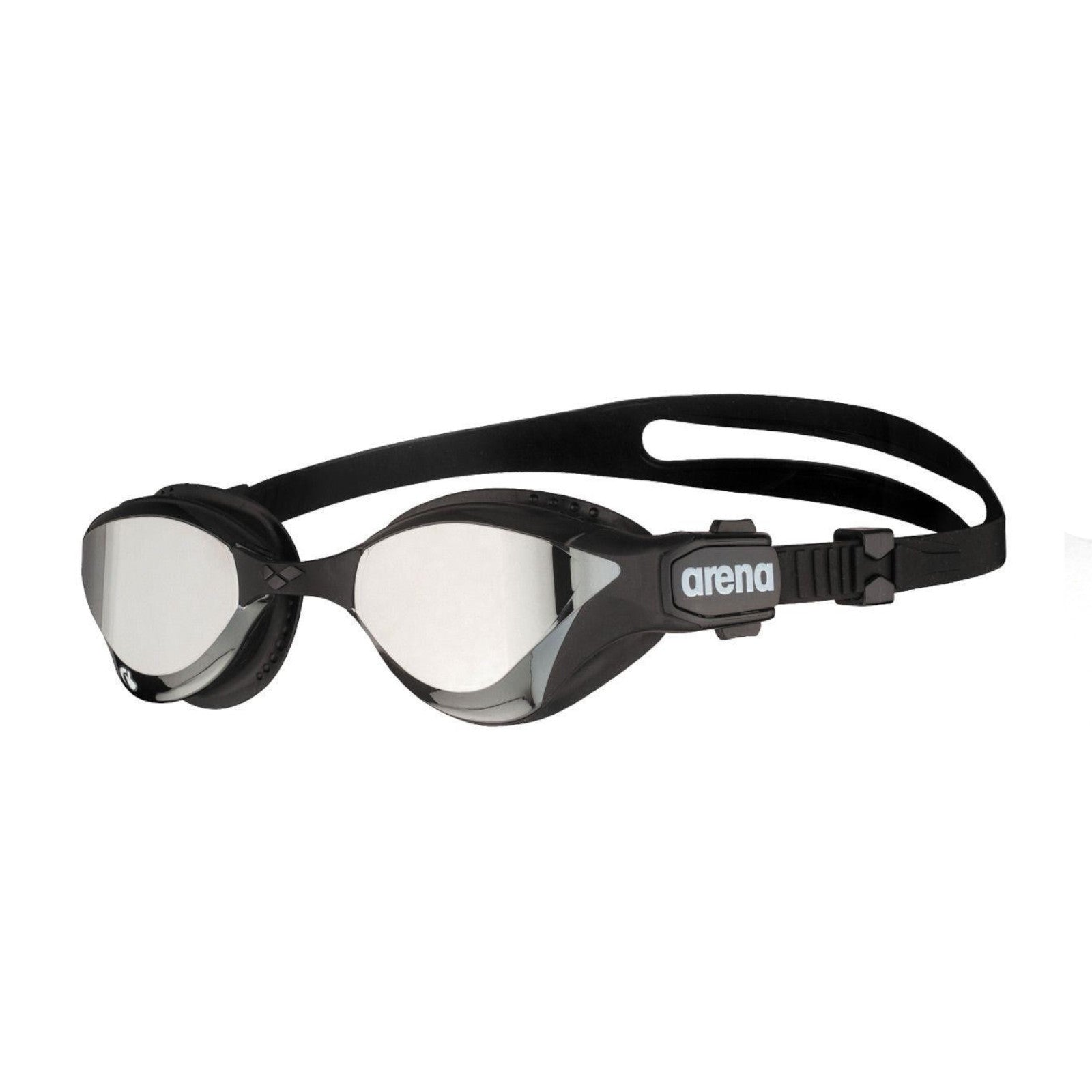 Arena Cobra Tri Swipe Mirror Training Silver Black Men's Swimming Goggles