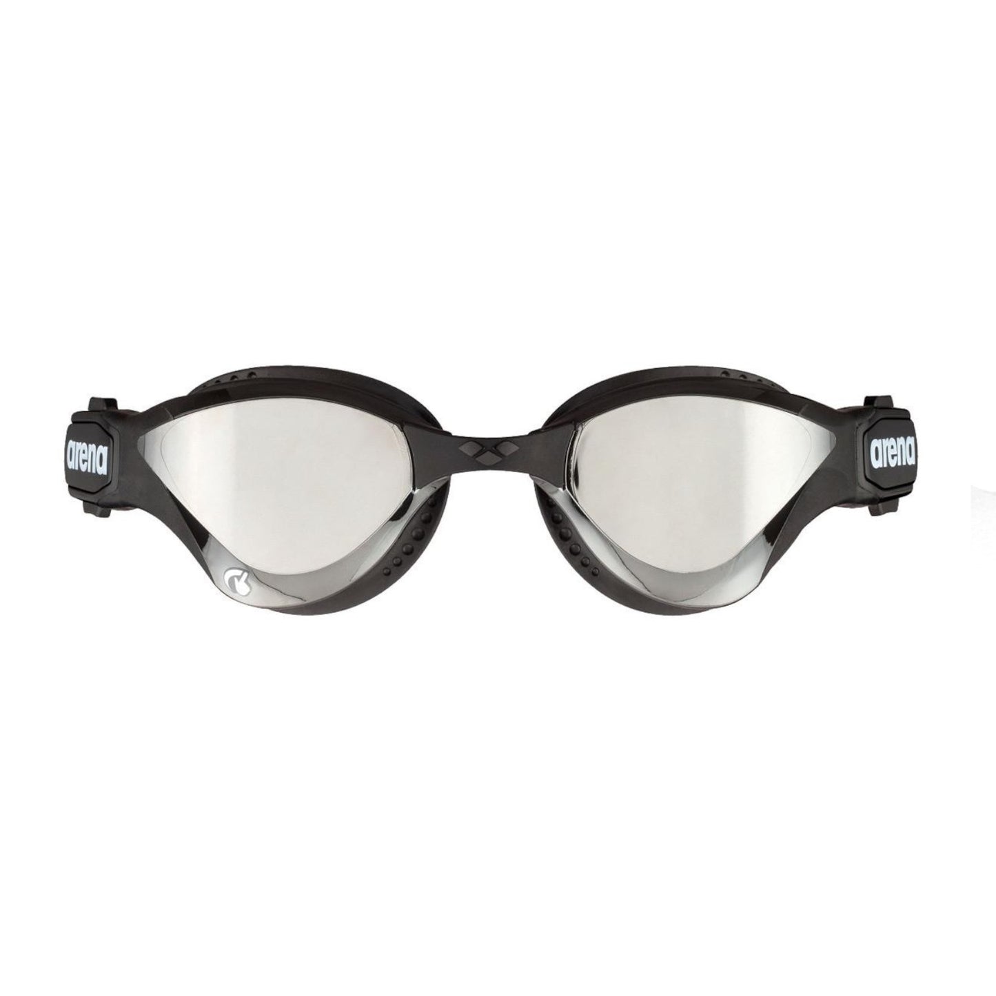 Arena Cobra Tri Swipe Mirror Training Silver Black Men's Swimming Goggles Alternate 1