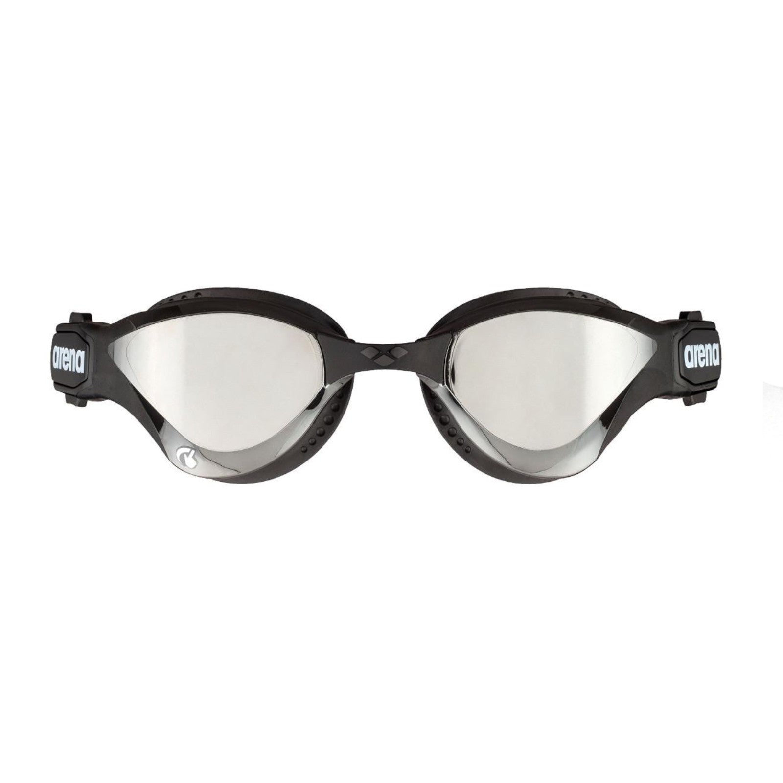 Arena Cobra Tri Swipe Mirror Training Silver Black Men's Swimming Goggles Alternate 1