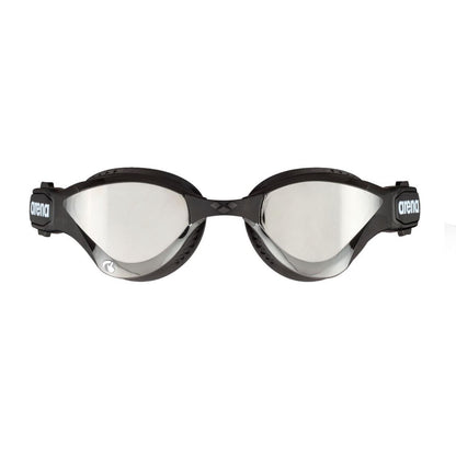 Arena Cobra Tri Swipe Mirror Training Silver Black Men's Swimming Goggles Alternate 1