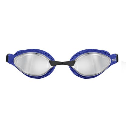 Arena Air Speed Mirror Racing Silver Blue Men's Swimming Goggles Alternate 1