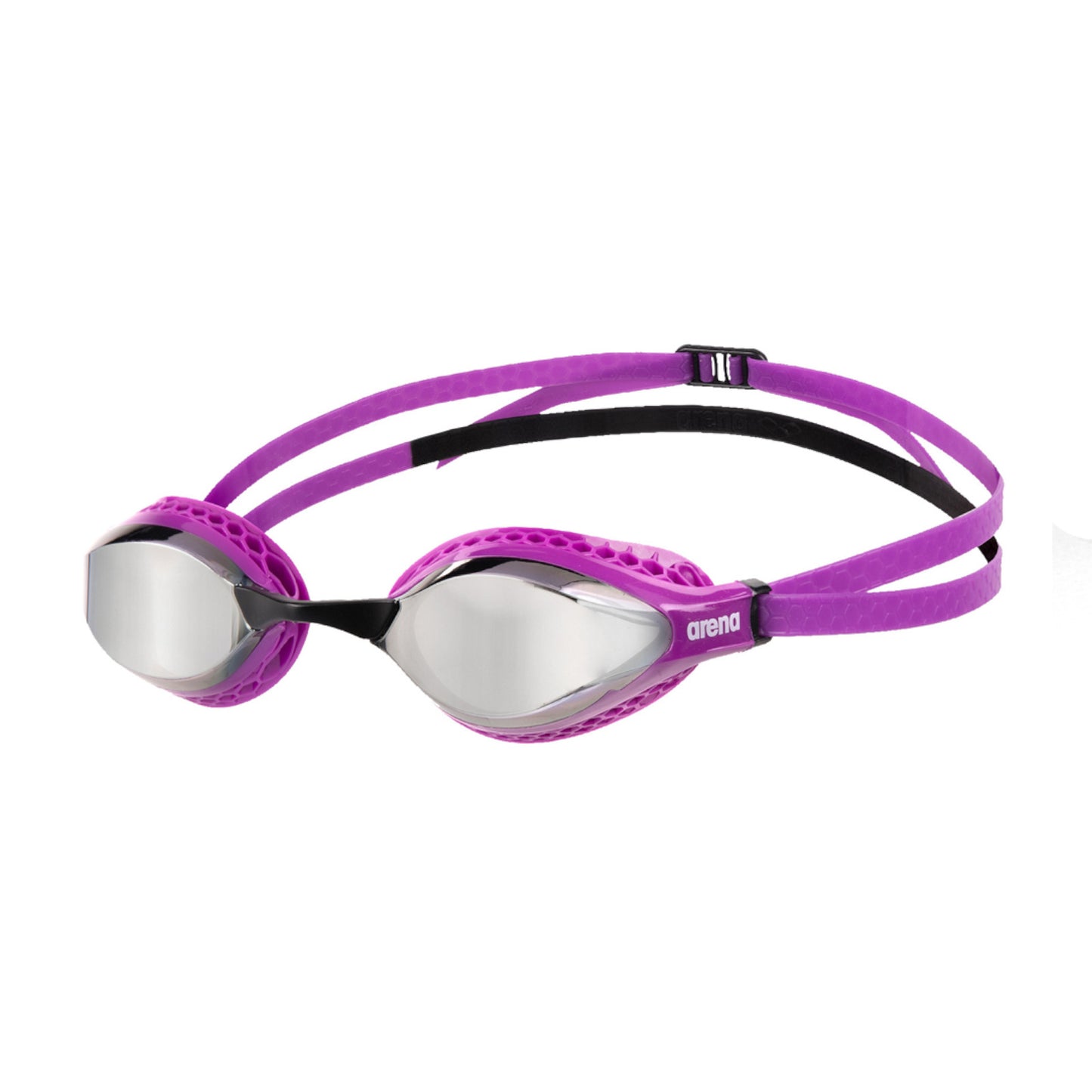 Arena Air Speed Mirror Racing Silver Purple Black Men's Swimming Goggles