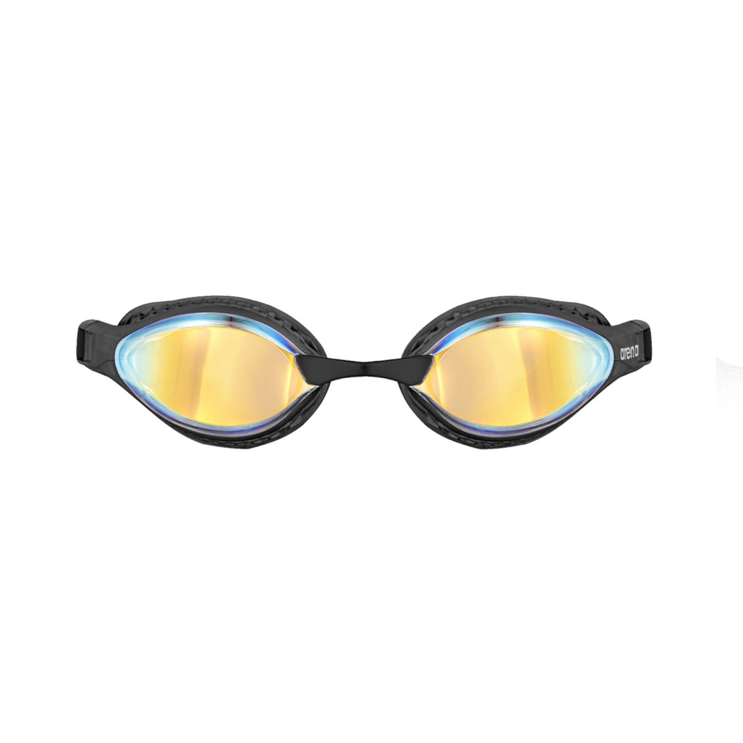 Arena Air Speed Mirror Racing Yellow Copper Black Men's Swimming Goggles Alternate 1