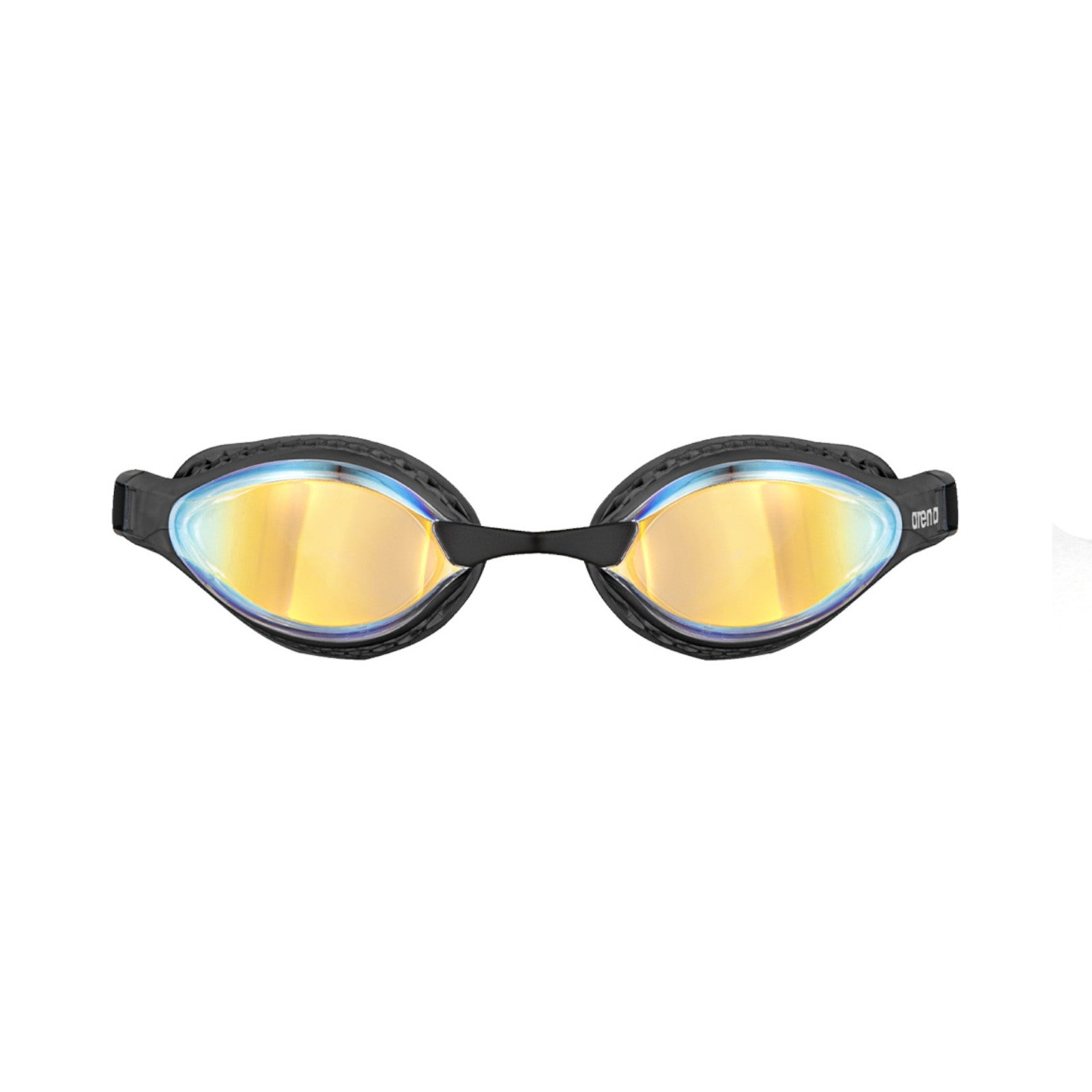Arena Air Speed Mirror Racing Yellow Copper Black Men's Swimming Goggles Alternate 1