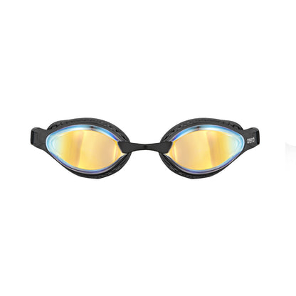 Arena Air Speed Mirror Racing Yellow Copper Black Men's Swimming Goggles Alternate 1