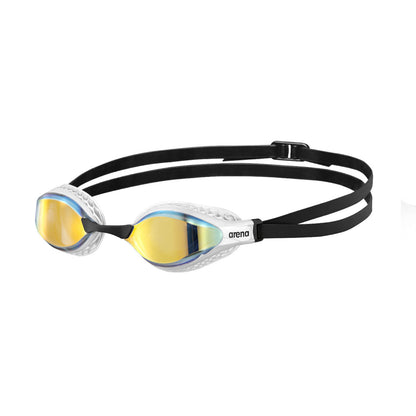 Arena Air Speed Mirror Racing Yellow Copper White Men's Swimming Goggles