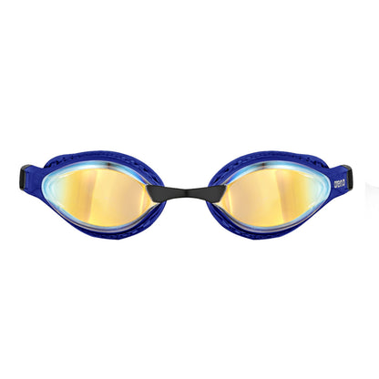 Arena Air Speed Mirror Racing Yellow Copper Blue Men's Swimming Goggles Alternate 1