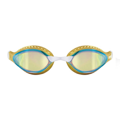 Arena Air Speed Mirror Racing Yellow Copper Gold Multi Men's Swimming Goggles Alternate 1