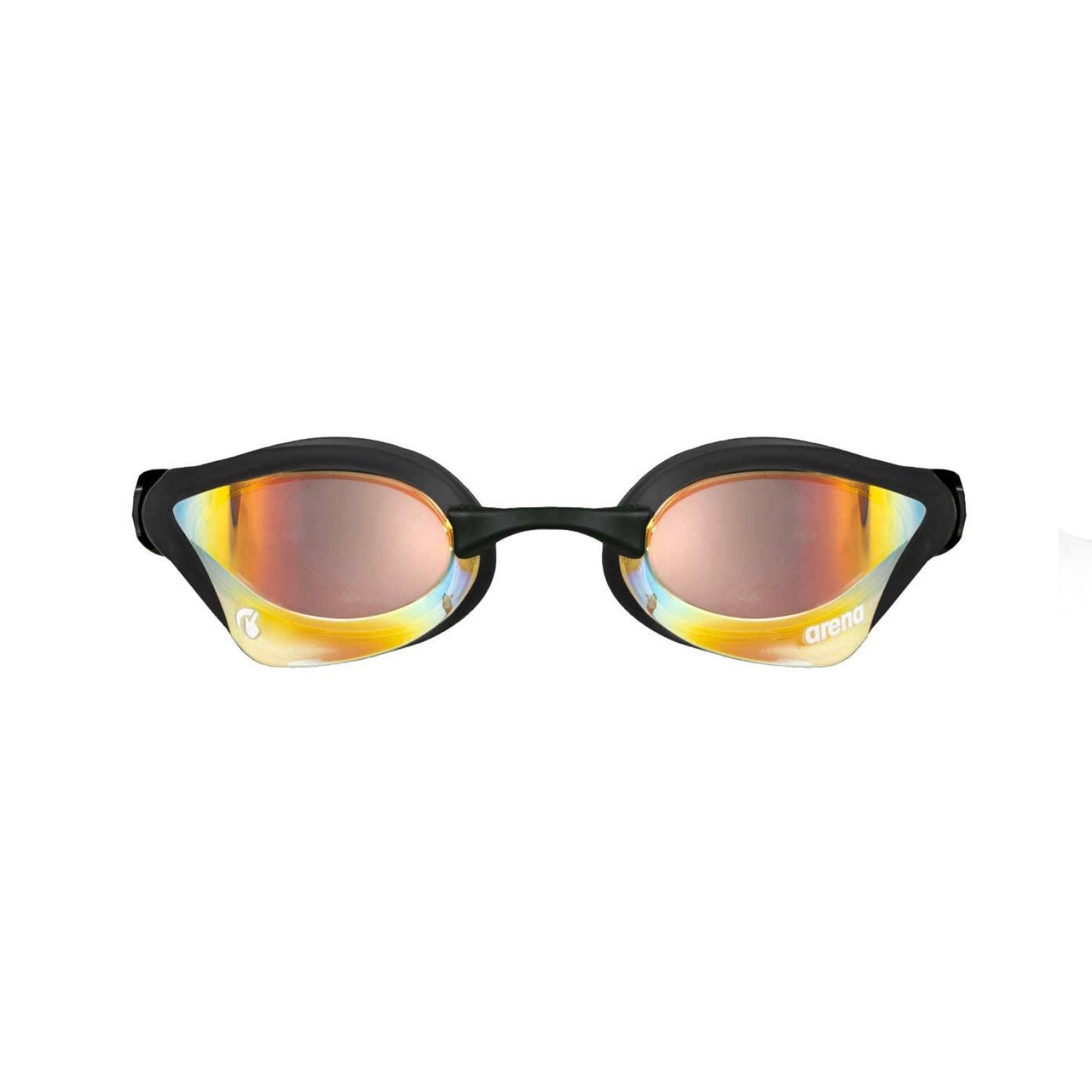Arena Cobra Core Swipe Mirror Racing Yellow Copper Black Men's Swimming Goggles Alternate 1