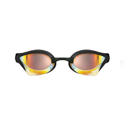 Arena Cobra Core Swipe Mirror Racing Yellow Copper Black Men's Swimming Goggles Alternate 1