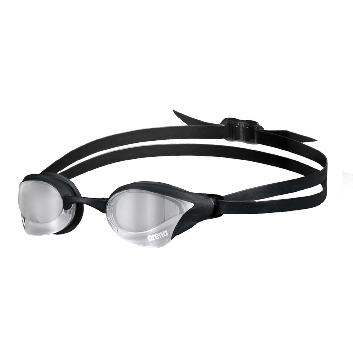 Arena Cobra Core Swipe Mirror Racing Silver Black Men's Swimming Goggles