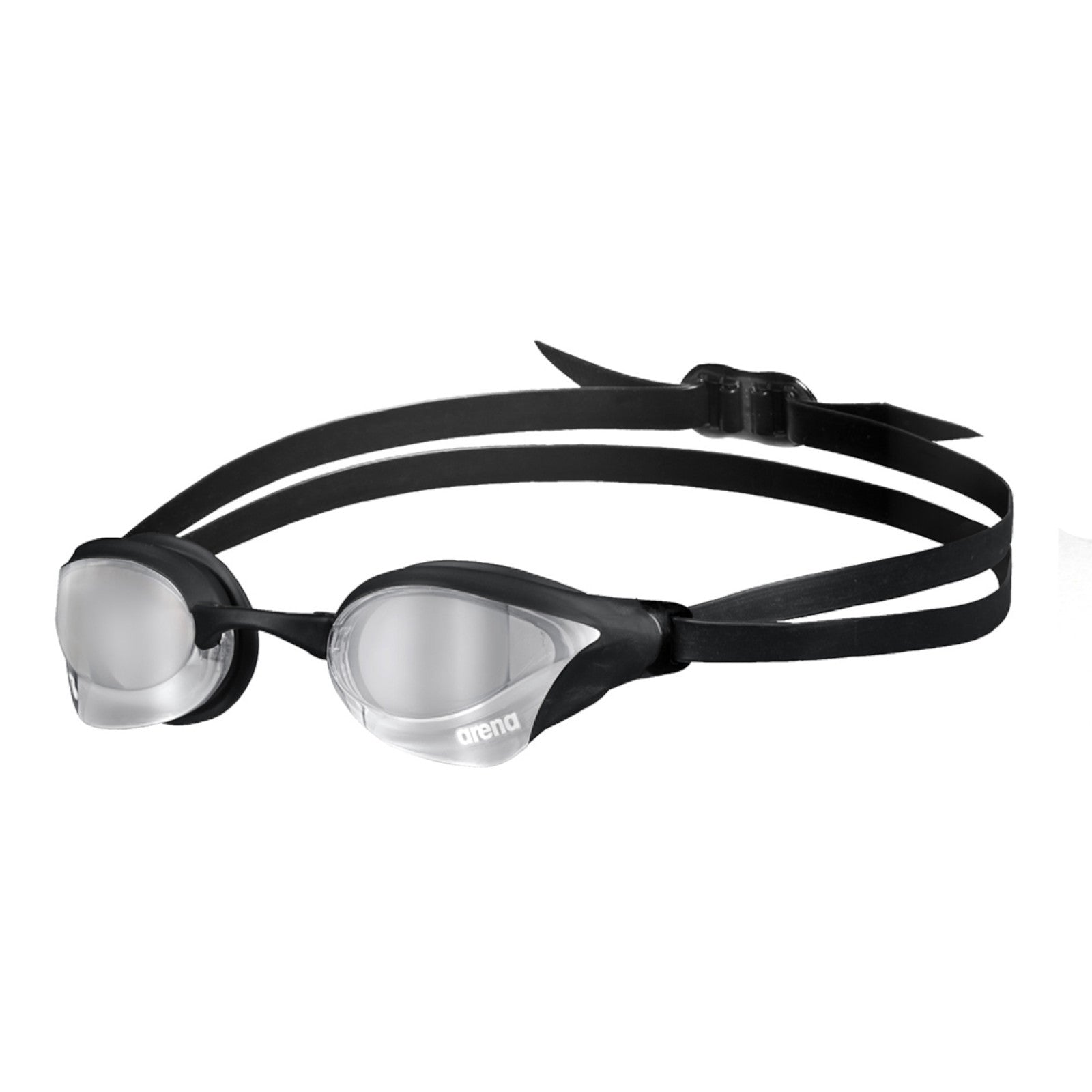 Arena Cobra Core Swipe Mirror Racing Silver Black Men's Swimming Goggles