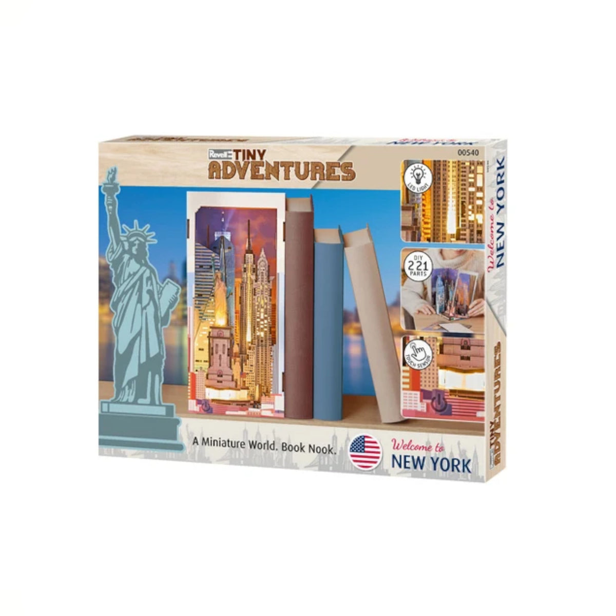 Revell New York Tiny Adventures Book Nook 00540 3D Puzzle