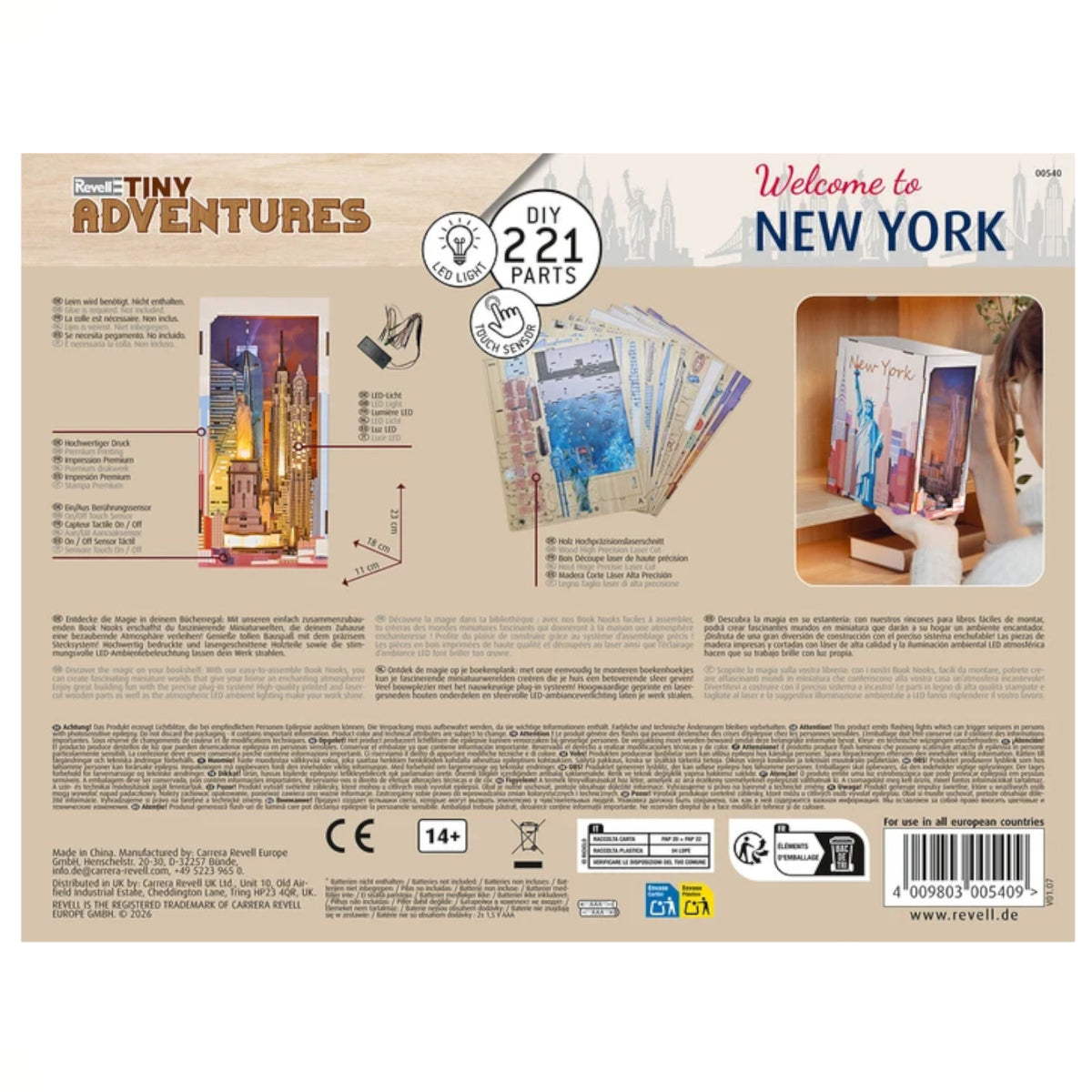 Revell New York Tiny Adventures Book Nook 00540 3D Puzzle