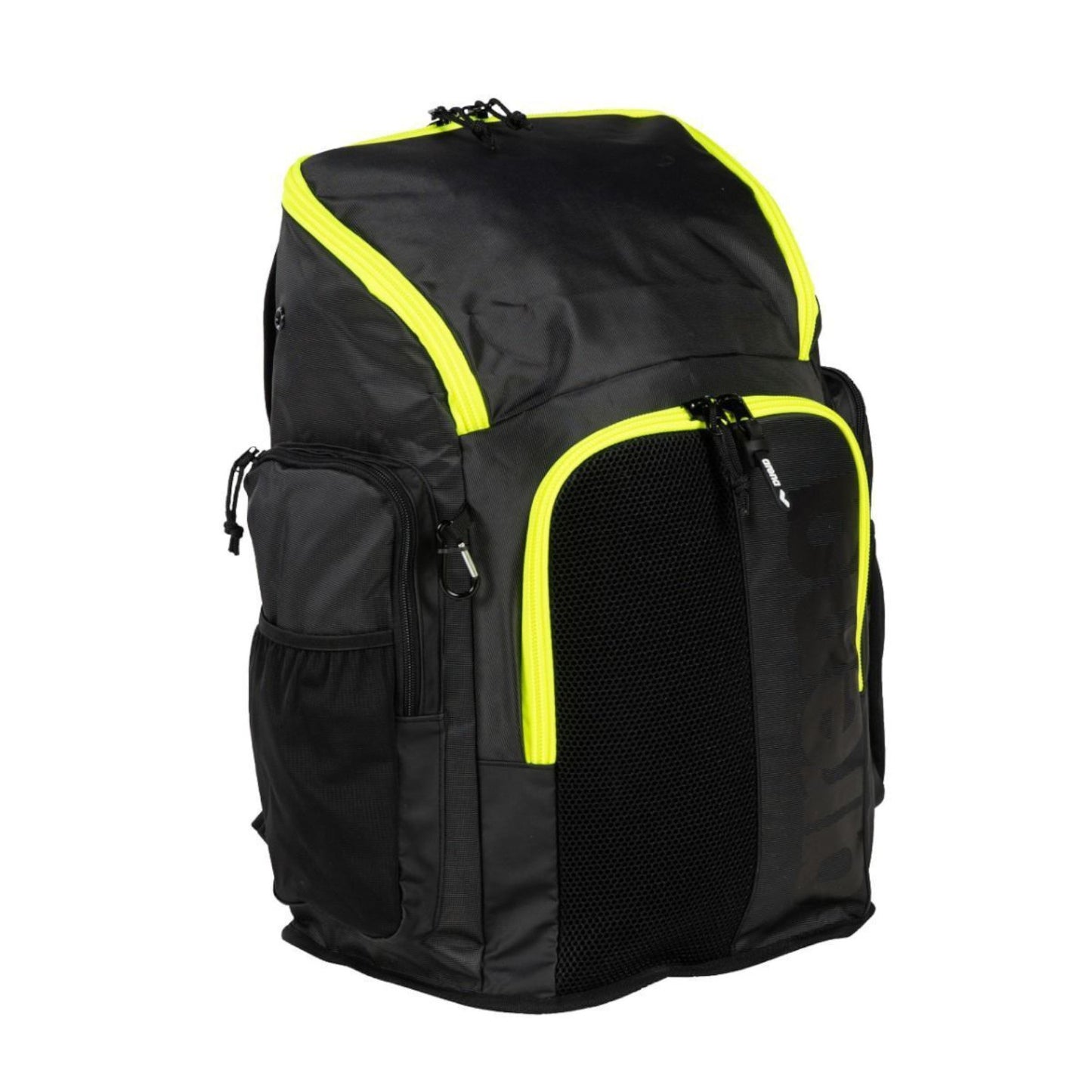 Arena Spiky III 45 Backpack Dark Smoke Neon Yellow