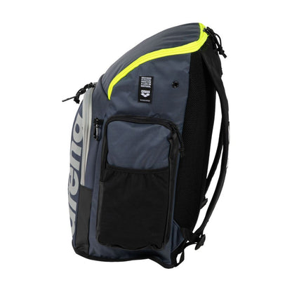 Arena Spiky III 45 Backpack Navy Neon Yellow Alternate 3
