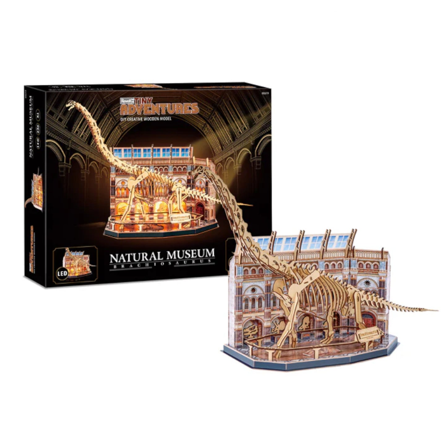 Revell Natural Museum Brachiosaurus Skeleton Tiny Adventures DIY Creative 3D Puzzle 00619