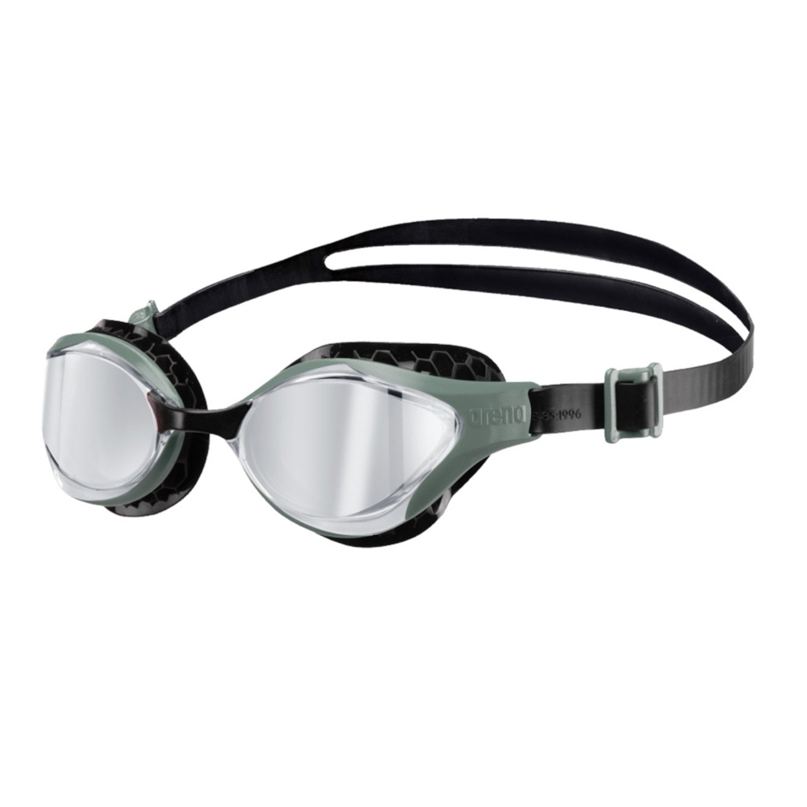 Arena Air Bold Swipe Mirror Training Silver Dark Olive Men's Swimming Goggles