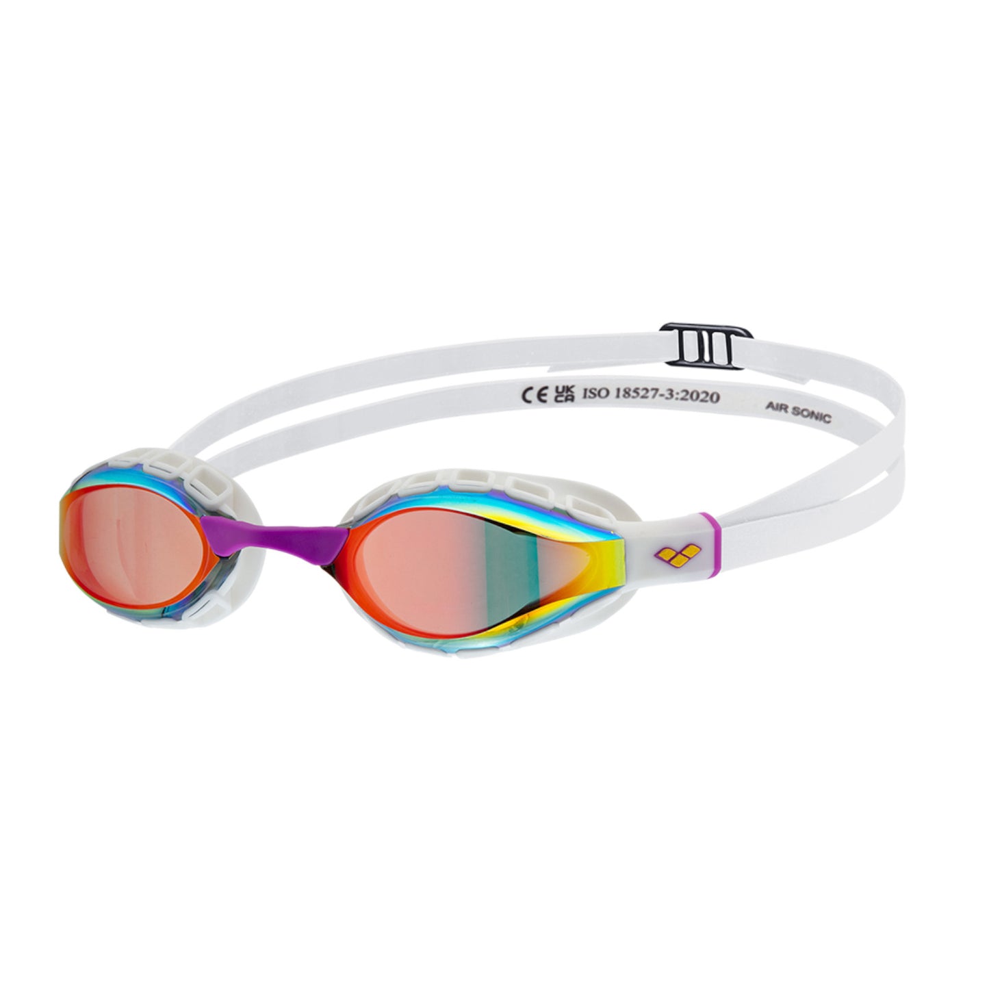 Arena Air Sonic Mirror Racing Gold White Men's Swimming Goggles
