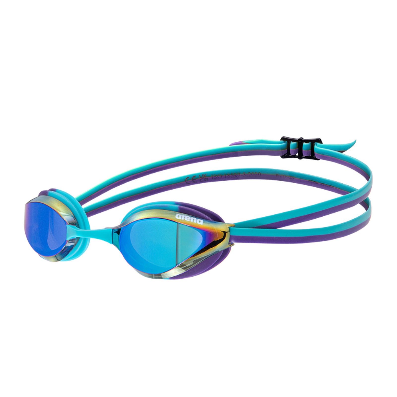 Arena Python Junior Mirror Racing Emerald Peacock Plum Kid's Swimming Goggles