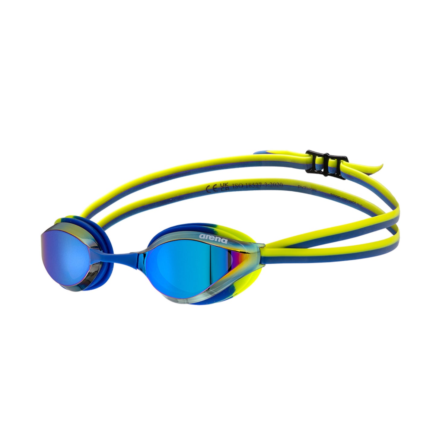 Arena Python Junior Mirror Racing Blue Blue Lime Kid's Swimming Goggles