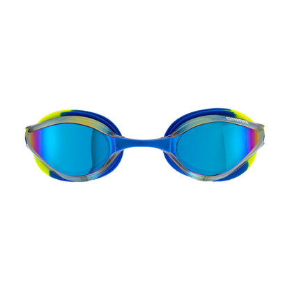 Arena Python Junior Mirror Racing Blue Blue Lime Kid's Swimming Goggles Alternate 1