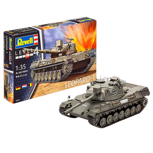 Revell German Leopard 1 1:35 Tank Model Kit Military Warfare Weapon 03240
